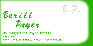 berill payer business card